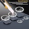 Rayorcon Camera Lens Protector for Samsung Galaxy S25 Ultra Tempered Glass Lens Protector Aluminum Alloy Ring Camera Cover Fits for Samsung Galaxy S25 Ultra Glitter Silver