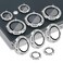 Rayorcon Camera Lens Protector for Samsung Galaxy S25 Ultra Tempered Glass Lens Protector Aluminum Alloy Ring Camera Cover Fits for Samsung Galaxy S25 Ultra Glitter Silver