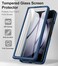 SIXBOX for Samsung Z Fold 5 Slim Case with Hinge Protection Screen Protector Fit Stylish Durable Sturdy Support Wireless Charging Protective Phone Case for Galaxy Z Fold 5 2023 Dark Blue