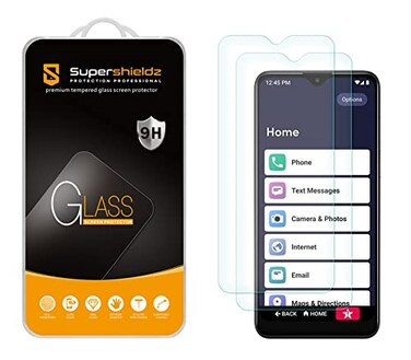 Supershieldz 2 Pack Designed for Lively Jitterbug Smart3 Tempered Glass Screen Protector Anti Scratch Bubble Free