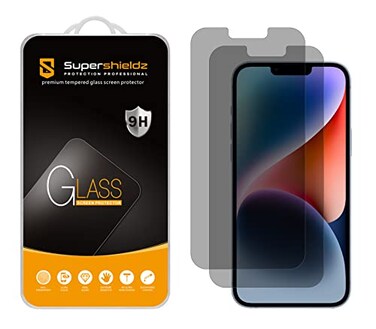 Supershieldz 2 Pack Privacy Anti Spy Screen Protector Designed for iPhone 13 Pro MaxiPhone 14 Plus 67 inch Tempered Glass Anti Scratch Bubble Free