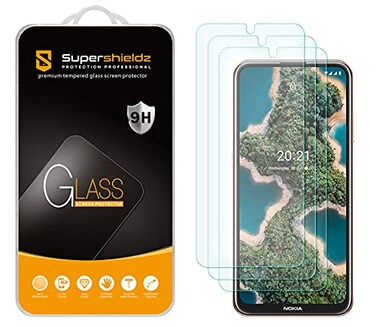 Supershieldz 3 Pack Designed for Nokia X20 and Nokia X10 Tempered Glass Screen Protector Anti Scratch Bubble Free