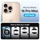 TAURI 4 in 1 for iPhone 16 Pro Max Screen Protector 3 Pack Tempered Glass Film 1 Dust Free Easy Installation Tool 9H Hardness Bubble Free Microcurved Edges HD Screen Protector for 16 Pro Max