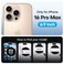 TAURI 4 in 1 for iPhone 16 Pro Max Screen Protector 3 Pack Tempered Glass Film 1 Dust Free Easy Installation Tool 9H Hardness Bubble Free Microcurved Edges HD Screen Protector for 16 Pro Max