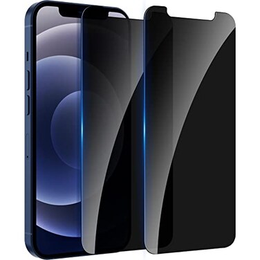 WHPXJY 2 Pack Privacy Screen Protector for iPhone 1212 Pro 61 inch AntiSpy Screen Protector Tempered Glass Film ShatterproofAntiScratchTouch SensitiveNo Air BubblesEasy to Install