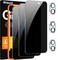 Wiaocit 3 Pack Tempered Glass Privacy Screen Protector for iPhone 16 Plus with 3 Pack Camera Lens Protector 9H Hardness Bubble Free Case Friendly