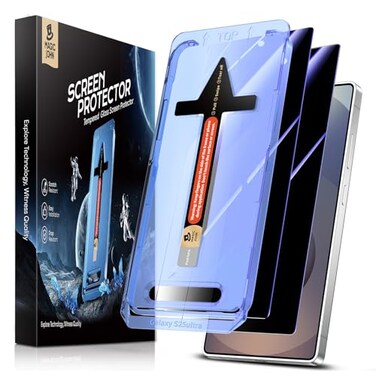 MAGIC JOHN 2 Pack for Samsung Galaxy S25 Ultra Privacy Tempered Glass Screen Protector Bubble Free Easy Installation Auto DustElimination