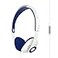 Koss KPH30iW Retro Style OnEar Headphones inLine Microphone and Touch Remote Control DProfile Design Wired with 35mm Plug White and Blue