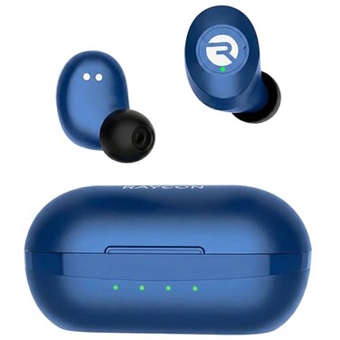 Raycon Everyday Bluetooth Wireless Earbuds with Microphone Active Noise Cancelling Sweat WaterResistant Earphones Ear Buds Wireless Bluetooth Up to 32 Hours Playtime Blue