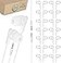 JustJamz Bulk Earbuds 50 Pack Basic Earbuds Pearl White InEar Earphones Disposable Headphones Wired
