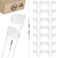 JustJamz Bulk Earbuds 50 Pack Basic Earbuds Pearl White InEar Earphones Disposable Headphones Wired