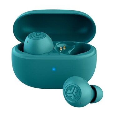 JLab Go Pop ANC True Wireless Earbuds Active Noise Cancelling Bluetooth Earbuds with Charging Case Teal