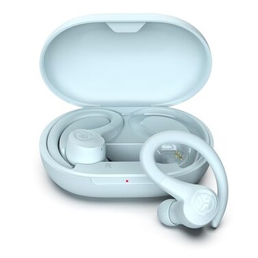 JLab Go Sport True Wireless Workout Earbuds Bluetooth Sport Earbuds Clear Calling Light Blue