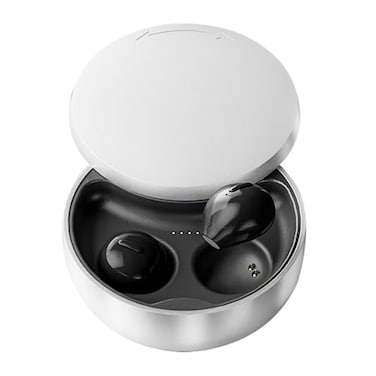 Xmenha Smallest Invisible Earbuds Wireless Ear Buds Bluetooth in Ear Mini Discreet Small Tiny Earpiece Sleep Earbuds Hidden with Charging Case Headphones for Small Ears Work Sleeping Android iOS Black