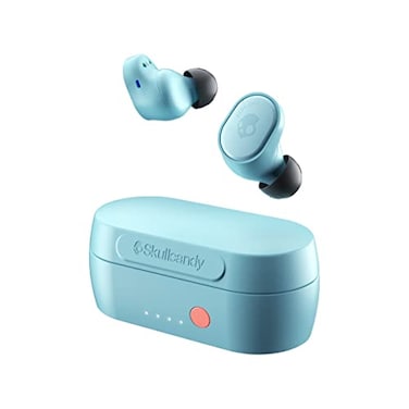 Skullcandy Sesh Evo inEar Wireless Earbuds 24 Hr Battery Microphone Works with iPhone Android and Bluetooth Devices Bleached Blue