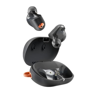 Skullcandy Sesh ANC Active Wireless Earbuds Bluetooth Headphones Noise Cancelling Customizable Sound 48 Hrs Battery Stable Fit Sweat and Waterproof Microphone for iPhone Android BlackOrange