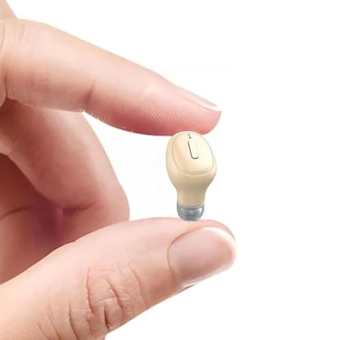 SYSFUN Single Bluetooth Wireless Earbud Mini Invisible inEar Wireless Bluetooth Headphone 12 Hours Super Long Battery Life Suitable for Sports Work and Sleep Beige