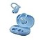 Skullcandy Push Play Active Wireless Earbuds Bluetooth Headphones Noise Isolating Fit 34 Hrs Battery SecureFit OverEar Hanger Sweat Water Resistant Microphone for iPhone Android Preppy Blue