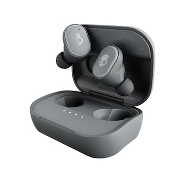 Skullcandy Grind Wireless Earbuds Bluetooth Headphones Up to 40 Hours Battery Noise Isolating Fit Microphone for iPhone Android Customizable via SkulliQ App Chill Grey