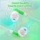 CN-Outlet CNOutlet Wholesale Earbuds Bulk Headphones Individually Bagged 50 Pack for iPhone Android MP3 Player for Schools Libraries Hospitals Green