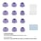 CYADCI Purple Earbud Tips 6 Pairs SML Earbud Covers Rubber Replacement Earbud Tips Ear Bud Replacement Pieces Silicone Compatible with Samsung Galaxy Buds 2 Pro Headphones Fit in Charge Case
