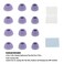 CYADCI Purple Earbud Tips 6 Pairs SML Earbud Covers Rubber Replacement Earbud Tips Ear Bud Replacement Pieces Silicone Compatible with Samsung Galaxy Buds 2 Pro Headphones Fit in Charge Case