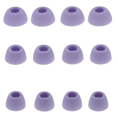 CYADCI Purple Earbud Tips 6 Pairs SML Earbud Covers Rubber Replacement Earbud Tips Ear Bud Replacement Pieces Silicone Compatible with Samsung Galaxy Buds 2 Pro Headphones Fit in Charge Case