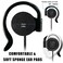 EXMAX Wired Single Headphones 35mm LeftSide Earphone One Ear EarHook Headphone for EXD101 ATG100T Wireless Tour Guide Receiver Radio Podcast Laptop MP3 Ear Bud LeftSide Earphone
