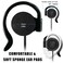 EXMAX Wired Single Headphones 35mm LeftSide Earphone One Ear EarHook Headphone for EXD101 ATG100T Wireless Tour Guide Receiver Radio Podcast Laptop MP3 Ear Bud LeftSide Earphone