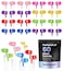 JustJamz Bulk Earbuds 50 Pack of Colorful Wired Ear Buds for Classroom Schools and Students Disposable Headphones with 35mm Jack Economy for Kids Earbuds in Bulk for Schools