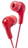 JVC Gumy in Ear Earbud Headphones Powerful Sound Comfortable and Secure Fit Silicone Ear Pieces SML HAFX7R Red
