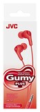 JVC Gumy in Ear Earbud Headphones with Paper Package Powerful Sound Comfortable and Secure Fit Silicone Ear Pieces SML HAFX7RN Red