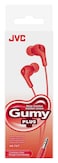 JVC Gumy in Ear Earbud Headphones with Paper Package Powerful Sound Comfortable and Secure Fit Silicone Ear Pieces SML HAFX7RN Red