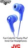 JVC Gumy in Ear Earbud Headphones with Paper Package Powerful Sound Comfortable and Secure Fit Silicone Ear Pieces SML HAFX7RN Red