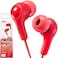 JVC Gumy in Ear Earbud Headphones with Paper Package Powerful Sound Comfortable and Secure Fit Silicone Ear Pieces SML HAFX7RN Red