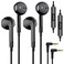 LUDOS FEROX 2 Pack Wired Earbuds inEar Headphones Earphones with Microphone Noise Isolation for 35mm Jack Ear Buds for iPhone Samsung Computer Laptop Kids School Students
