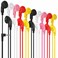 Maeline Wholesale Bulk Earphones with 35 mm Headphone Plug Compatible with iPhone Android MP3 Player for School Libraries Hospitals 10 Pack Multi Colors