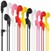 Maeline Wholesale Bulk Earphones with 35 mm Headphone Plug Compatible with iPhone Android MP3 Player for School Libraries Hospitals 10 Pack Multi Colors