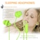 MAXROCK Wired Sleep Earphones Soft Sleep Earbuds Total Silicon Sleeping Headphones with inline Mic for Cellphones Mp3 Tablet pocasts 35mm Green