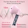 Jxrev Wireless Earbuds Bluetooth 54 Earbuds Stereo Bass Bluetooth Headphones in Ear Noise Cancelling Mic Earphones IP7 Waterproof Sports 32H Playtime USB C Charging Case Pink Ear Buds for Android iOS