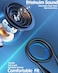 ZXQ Neckband Bluetooth Wireless HeadphonesAround the Neck Bluetooth Wireless Earbuds Headset100 Hours Long PlaytimeWaterproof Over Neck Sport Work Exercise Earphone with Carrying Case Black
