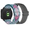 Abanen 22mm Elastic Watch Bands for Garmin Instinct 3 45mm Instinct 2 Solar Soft Stretchy Nylon Ultralight Wristband Strap for Instinct E 45mm Crossover Solar Grey Pink Blue