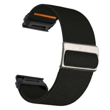 Abanen Quick Fit 22mm Elastic Nylon Watch Band for Garmin Fenix 7 Fenix 6 Fenix 5 epix Pro 47mm Soft Loop Stretchy Durable Wrist Strap for Forerunner 955 Black