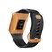AIUNIT Compatible Ionic Bands for Men Women Black Small with Burnt Orange Buckle Replacement Strap Sport Accessory Wristband for Ionic Smart watch Black