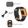 AIUNIT Compatible Ionic Bands for Men Women Black Small with Burnt Orange Buckle Replacement Strap Sport Accessory Wristband for Ionic Smart watch Black