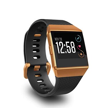 AIUNIT Compatible Ionic Bands for Men Women Black Small with Burnt Orange Buckle Replacement Strap Sport Accessory Wristband for Ionic Smart watch Black