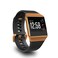 AIUNIT Compatible Ionic Bands for Men Women Black Small with Burnt Orange Buckle Replacement Strap Sport Accessory Wristband for Ionic Smart watch Black