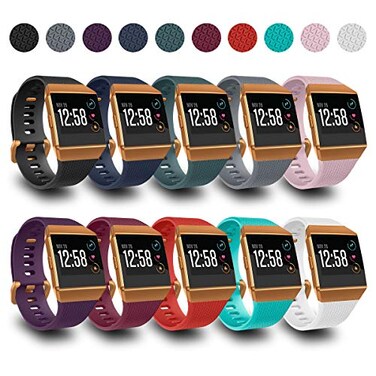 AIUNIT Compatible Ionic Bands for Men Women Small with Burnt Buckle Replacement Strap Sport Accessory Wristband for Ionic Smart Watch