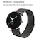 Amzpas Metal Band Compatible with Google Pixel Watch Bands for Women Men Stainless Steel Mesh Loop Adjustable Wristband Replacement Strap for Google Pixel Watch 12 3 41mm Band Black
