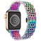 DEALELE Bands Compatible with Apple Watch 49mm 46mm 45mm 44mm 42mm Solid Stainless Steel Metal Replacement Strap for iWatch Series 1110 98 76 54 3 SEUltra Rainbow